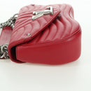 LOUIS VUITTON New Wave Chain Bag MM Leather 2way Red M51943 LV Auth YKZ1329A-4
