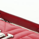 LOUIS VUITTON New Wave Chain Bag MM Leather 2way Red M51943 LV Auth YKZ1329A-9