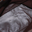 CELINE Chain Tote Bag Suede Brown Gold Auth YKZ133-11
