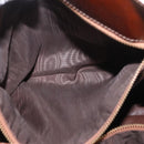 CELINE Chain Tote Bag Suede Brown Gold Auth YKZ133-23