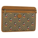 GUCCI GUCCIxDisney GG Supreme Clutch Bag PVC Beige Gold 602552 Auth YKZ1330M-1