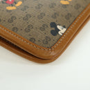 GUCCI GUCCIxDisney GG Supreme Clutch Bag PVC Beige Gold 602552 Auth YKZ1330M-15