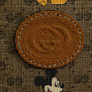 GUCCI GUCCIxDisney GG Supreme Clutch Bag PVC Beige Gold 602552 Auth YKZ1330M-17