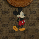 GUCCI GUCCIxDisney GG Supreme Clutch Bag PVC Beige Gold 602552 Auth YKZ1330M-18