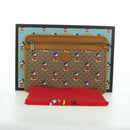 GUCCI GUCCIxDisney GG Supreme Clutch Bag PVC Beige Gold 602552 Auth YKZ1330M-12