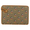 GUCCI GUCCIxDisney GG Supreme Clutch Bag PVC Beige Gold 602552 Auth YKZ1330M-2