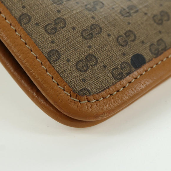 GUCCI GUCCIxDisney GG Supreme Clutch Bag PVC Beige Gold 602552 Auth YKZ1330M