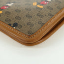 GUCCI GUCCIxDisney GG Supreme Clutch Bag PVC Beige Gold 602552 Auth YKZ1330M-14