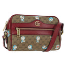 GUCCI Micro GG Supreme Doraemon Shoulder Bag PVC Beige Gold 647784 Auth YKZ1331M-1