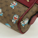 GUCCI Micro GG Supreme Doraemon Shoulder Bag PVC Beige Gold 647784 Auth YKZ1331M-9