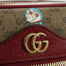 GUCCI Micro GG Supreme Doraemon Shoulder Bag PVC Beige Gold 647784 Auth YKZ1331M-19