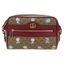 GUCCI Micro GG Supreme Doraemon Shoulder Bag PVC Beige Gold 647784 Auth YKZ1331M-13