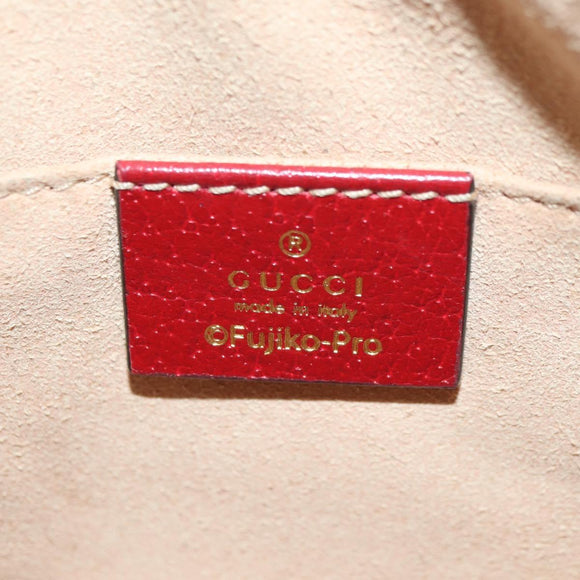 GUCCI Micro GG Supreme Doraemon Shoulder Bag PVC Beige Gold 647784 Auth YKZ1331M