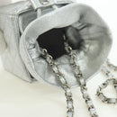 CHANEL Matelasse Chain Shoulder Pouch Lamb Skin Silver Gold CC Auth YKZ1332SAM-20