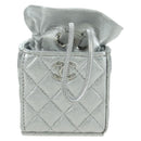 CHANEL Matelasse Chain Shoulder Pouch Lamb Skin Silver Gold CC Auth YKZ1332SAM-13