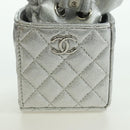 CHANEL Matelasse Chain Shoulder Pouch Lamb Skin Silver Gold CC Auth YKZ1332SAM-14