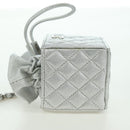 CHANEL Matelasse Chain Shoulder Pouch Lamb Skin Silver Gold CC Auth YKZ1332SAM-3