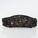 CHANEL COCO Mark Clutch Tasche Race Beige Silber CC Auth YKZ1333-5