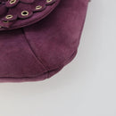 SAINT LAURENT Shoulder Bag Suede Purple Gold Auth YKZ1335A-10