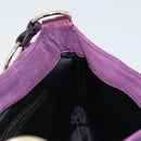 SAINT LAURENT Shoulder Bag Suede Purple Gold Auth YKZ1335A-17