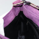 SAINT LAURENT Shoulder Bag Suede Purple Gold Auth YKZ1335A-18