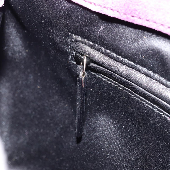 SAINT LAURENT Shoulder Bag Suede Purple Gold Auth YKZ1335A