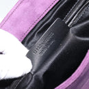 SAINT LAURENT Shoulder Bag Suede Purple Gold Auth YKZ1335A-21