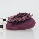 SAINT LAURENT Shoulder Bag Suede Purple Gold Auth YKZ1335A-5