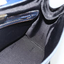 LOEWE Hand Bag Leather 2way Navy Gold Auth YKZ1337A-20