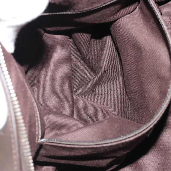 CHANEL Matelasse Boston Tasche Lammleder Elfenbein Silberfarbene CC Auth YKZ1338A