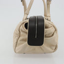 CHANEL Matelasse Boston Tasche Lammleder Elfenbein Silberfarbene CC Auth YKZ1338A-3