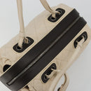 CHANEL Matelasse Boston Tasche Lammleder Elfenbein Silberfarbene CC Auth YKZ1338A-6