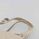 CHANEL Matelasse Boston Tasche Lammleder Elfenbein Silberfarbene CC Auth YKZ1338A-8