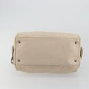 CHANEL Matelasse Boston Tasche Lammleder Elfenbein Silberfarbene CC Auth YKZ1338A-5