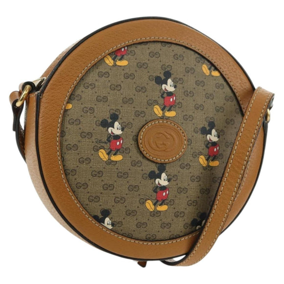 GUCCI Micro GG Supreme Disney Collaboration Bag PVC Beige 603938 Auth YKZ1341M