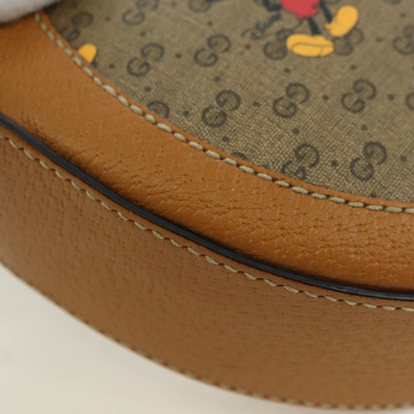 GUCCI Micro GG Supreme Disney Collaboration Bag PVC Beige 603938 Auth YKZ1341M
