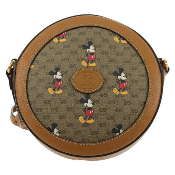 GUCCI Micro GG Supreme Disney Collaboration Bag PVC Beige 603938 Auth YKZ1341M