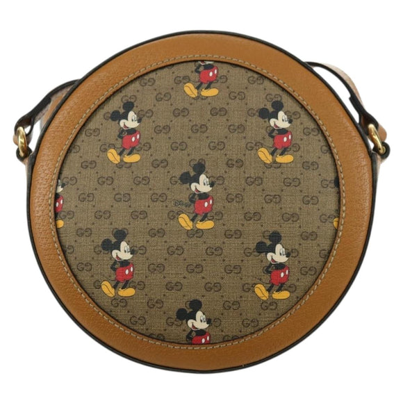 GUCCI Micro GG Supreme Disney Collaboration Bag PVC Beige 603938 Auth YKZ1341M
