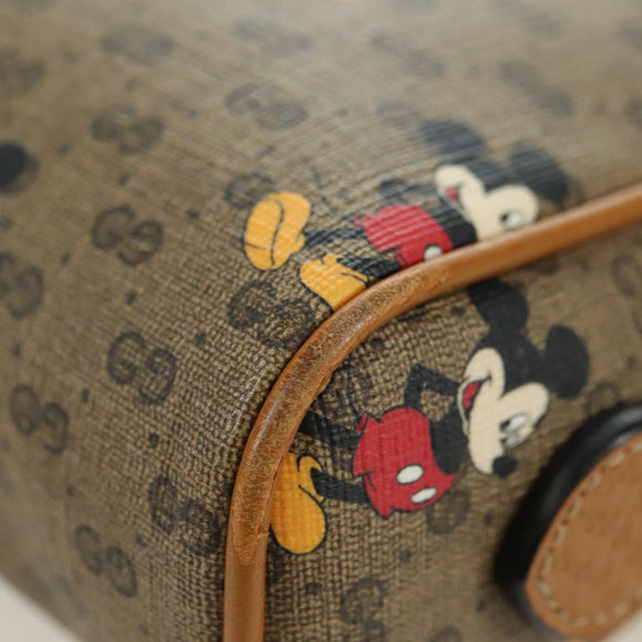 GUCCI Micro GG Supreme Disney Collaboration Bag PVC Beige 602536 Auth YKZ1342M