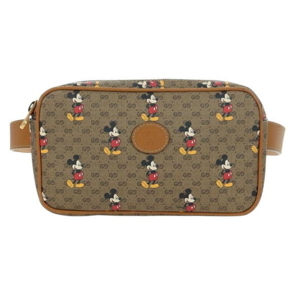 GUCCI Micro GG Supreme Disney Collaboration Bag PVC Beige 602695 Auth YKZ1344M