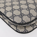 GUCCI GG Supreme Sherry Line Shoulder Bag PVC Navy Gold 904 02 043 Auth YKZ1345-16