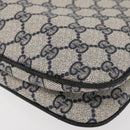 GUCCI GG Supreme Sherry Line Shoulder Bag PVC Navy Gold 904 02 043 Auth YKZ1345-17