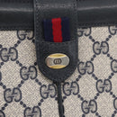 GUCCI GG Supreme Sherry Line Shoulder Bag PVC Navy Gold 904 02 043 Auth YKZ1345-18