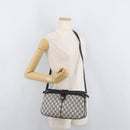 GUCCI GG Supreme Sherry Line Shoulder Bag PVC Navy Gold 904 02 043 Auth YKZ1345-26