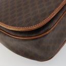 CELINE Macadam Canvas Shoulder Bag PVC Leather Brown Gold Auth YKZ1348-14