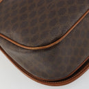 CELINE Macadam Canvas Shoulder Bag PVC Leather Brown Gold Auth YKZ1348-16