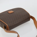 CELINE Macadam Canvas Shoulder Bag PVC Leather Brown Gold Auth YKZ1348-6