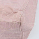 Christian Dior Canage Hand Bag Nylon 2way Pink Silver Auth YKZ135-16