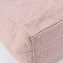 Christian Dior Canage Hand Bag Nylon 2way Pink Silver Auth YKZ135-17