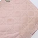 Christian Dior Canage Hand Bag Nylon 2way Pink Silver Auth YKZ135-9